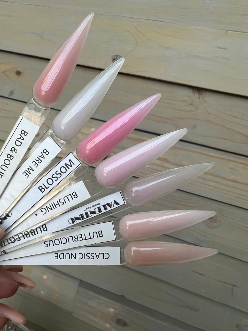 Bad n boujee Bare me Blossom Blushing Bubblegum Butterliscious Classic Nude