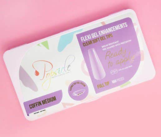 Coffin Medium Full Cover Flexi Gel Soft Gel Tips 1