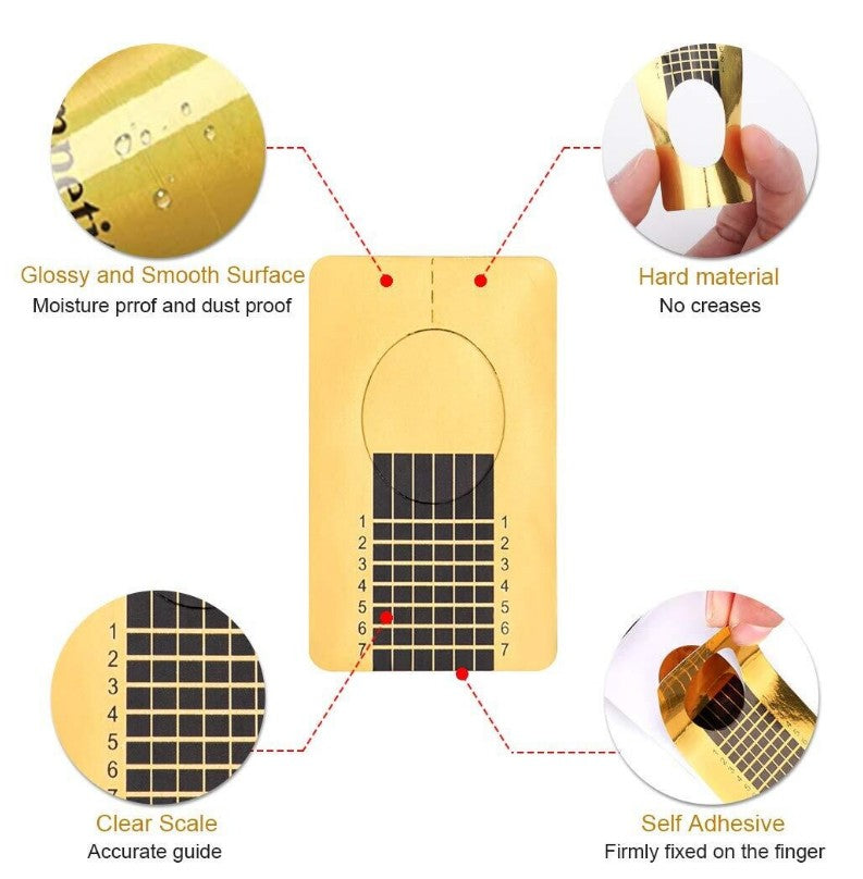Nail Forms Gold 500pcs ( Square)