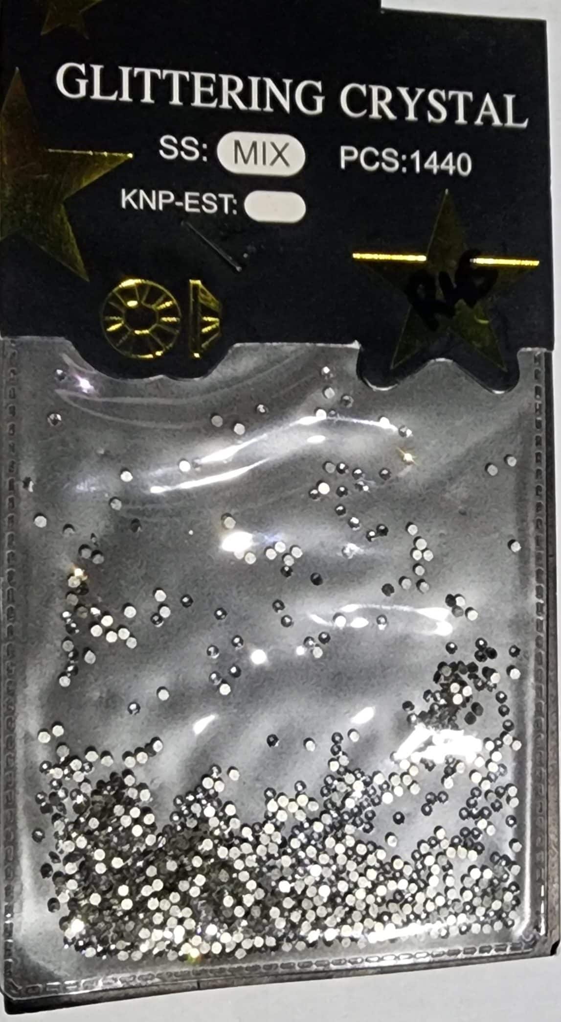 Silver flat bottom crystals