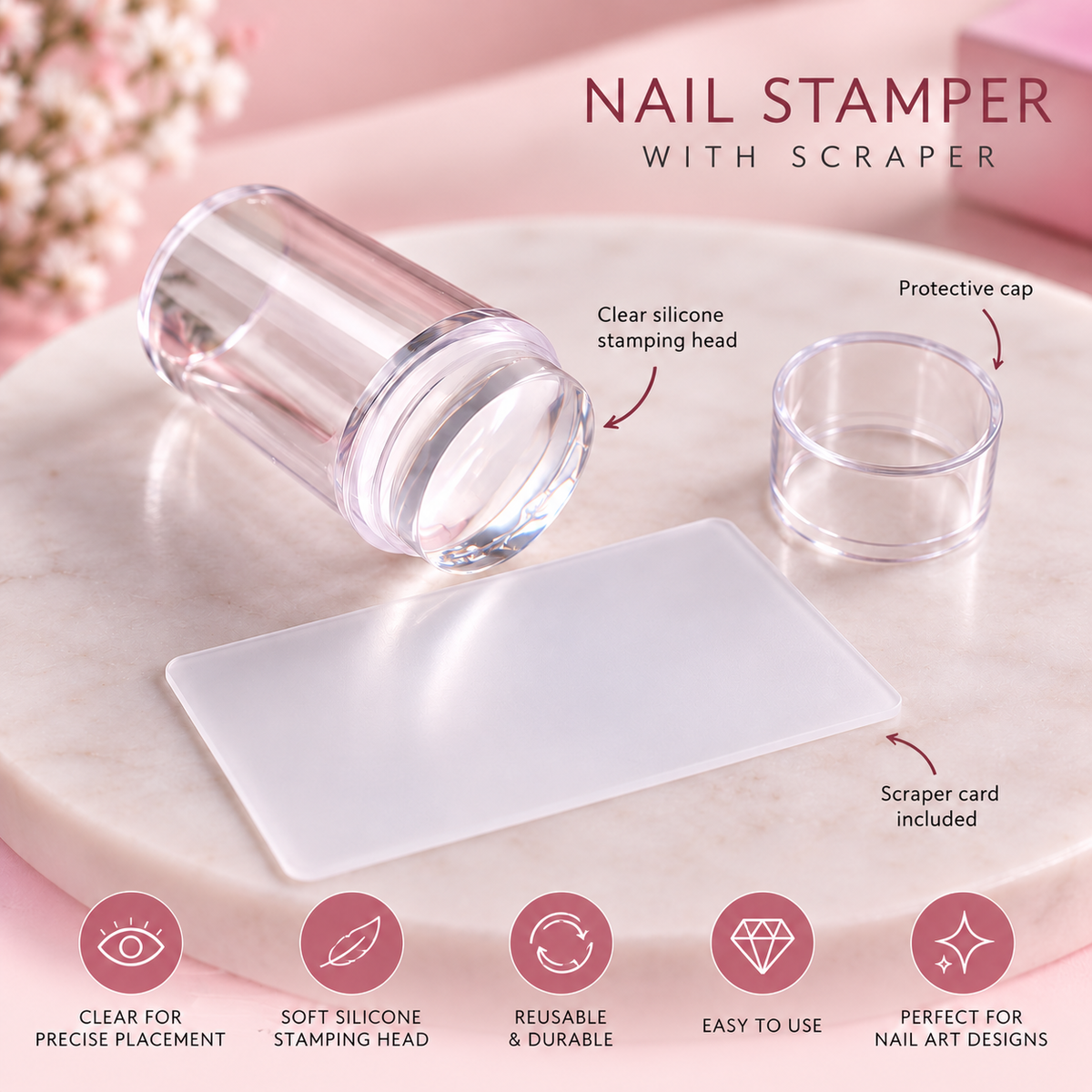 Clear Stamper with Scraper