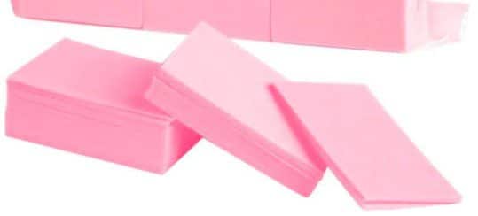 Pink Lint free wipes