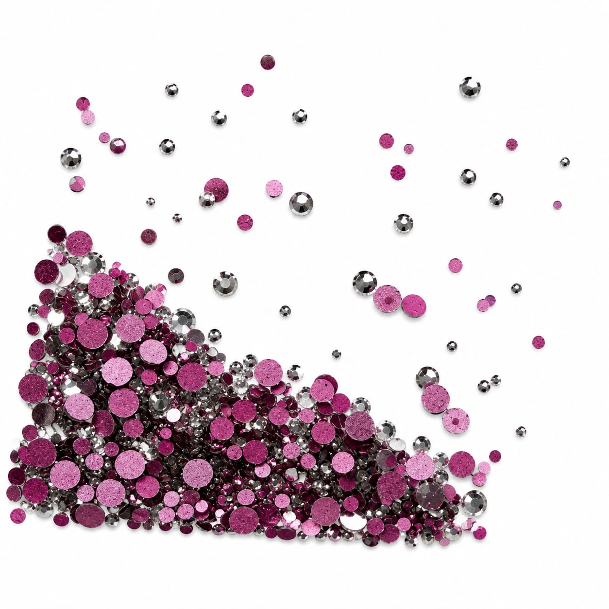 Silver Flat Bottom Rhinestones